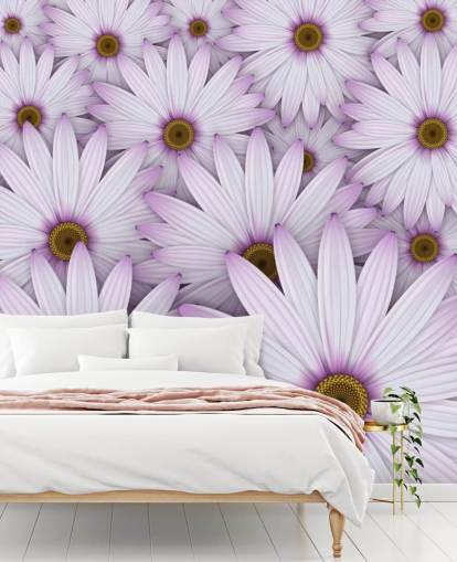 Papier Peint Marguerites violettes