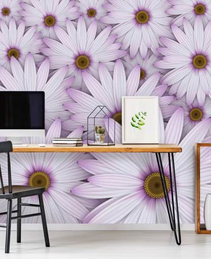 Papel Pintado Margaritas Moradas Papel Pintado Margaritas Moradas