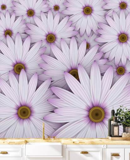 Lilla Daisies Baggrund Lilla Daisies Baggrund