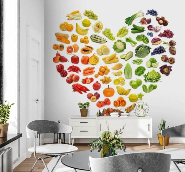 Stickers Frigo-citation-lait-fromage-oeufs-ruits-soda Vinyl Wall Decal  Mural Art Wallpaper Kitchen Home