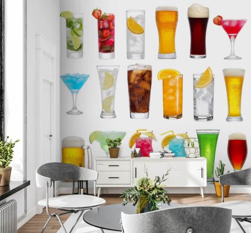Cocktails en bierbehang