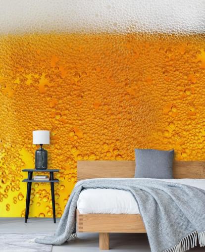 Bubbels bier met schuimbehang