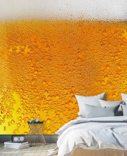 Bubbly Beer with Froth Wallpaper