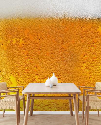 Sprudelndes Bier mit Schaum-Tapete Sprudelndes Bier mit Schaum-Tapete