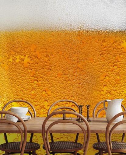 Bubbly Beer with Froth Wallpaper