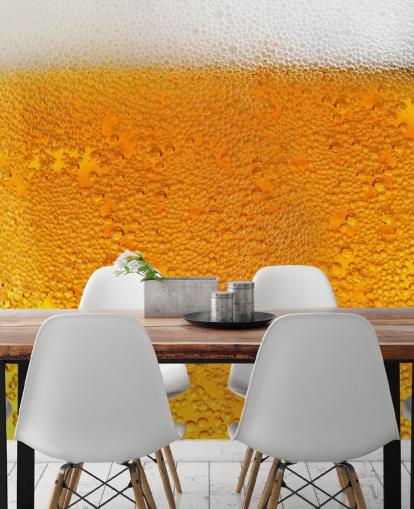 Bubbly Beer with Froth Wallpaper