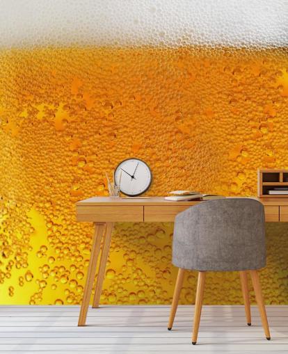 Bubbly Beer with Froth Wallpaper