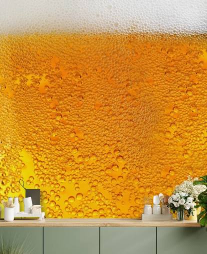 Bubbly Beer with Froth Wallpaper