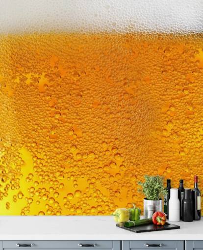 Bubbly Beer with Froth Wallpaper