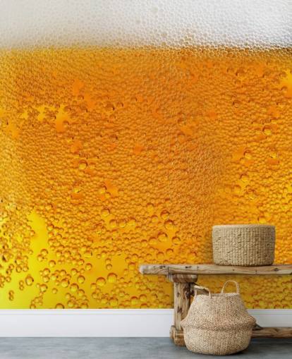 Bubbly Beer with Froth Wallpaper