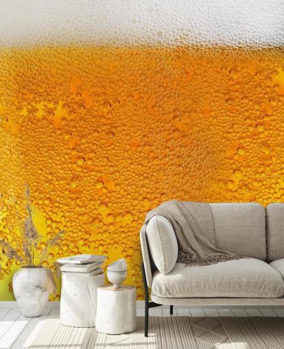 Bubbly Beer with Froth Wallpaper Bubbly Beer with Froth Wallpaper