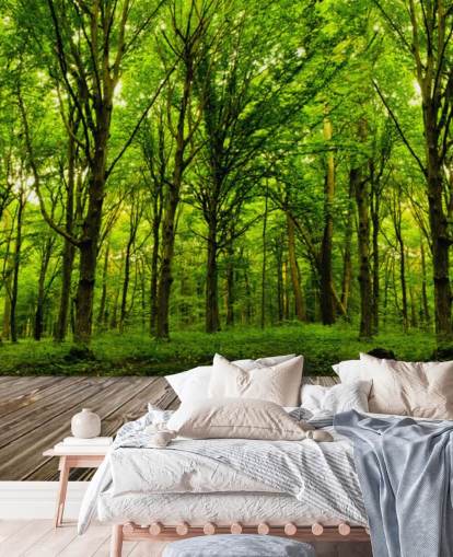 Grön skog av hus tapet Grön skog av hus tapet