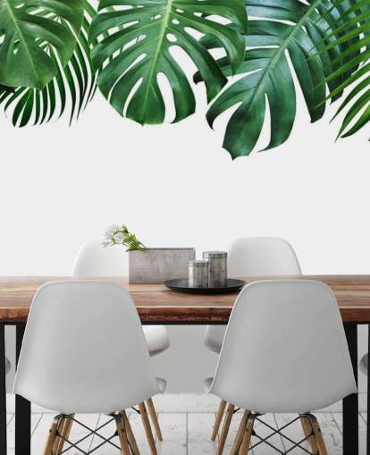 papier peint vert monstera et feuilles de palmier papier peint vert monstera et feuilles de palmier