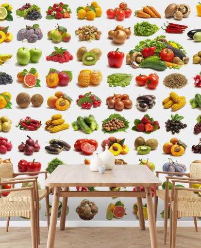 Fruit and Vegetable Collection Wall Mural Fruit and Vegetable Collection Wall Mural