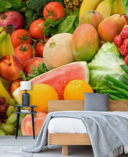 Murale Pile de fruits et légumes