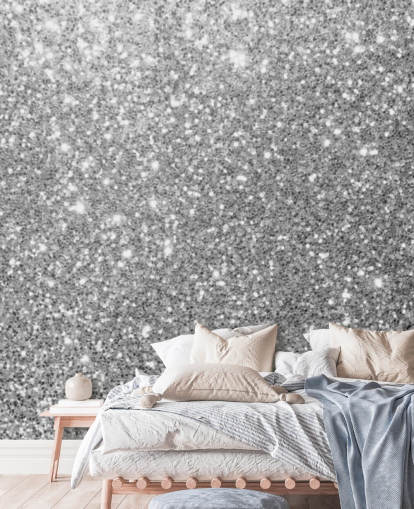 Papel pintado Brillo gris