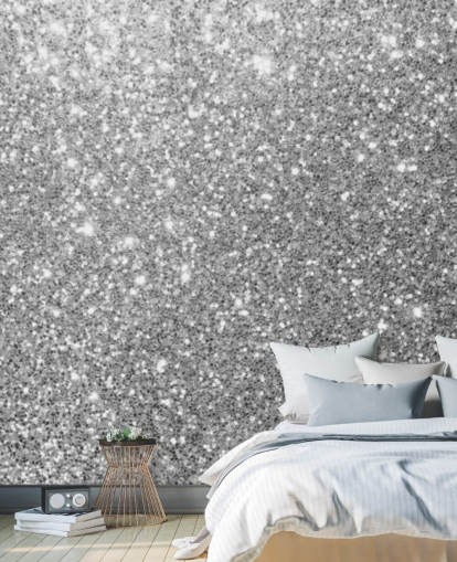 Grey Glitter Wallpaper