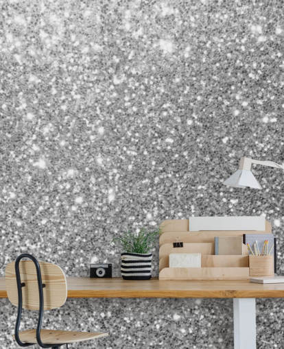 Grey Glitter Wallpaper