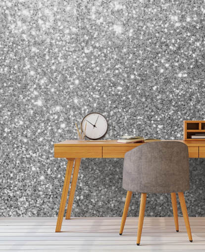 Grey Glitter Wallpaper