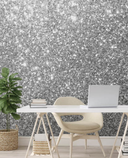 Papel pintado Brillo gris