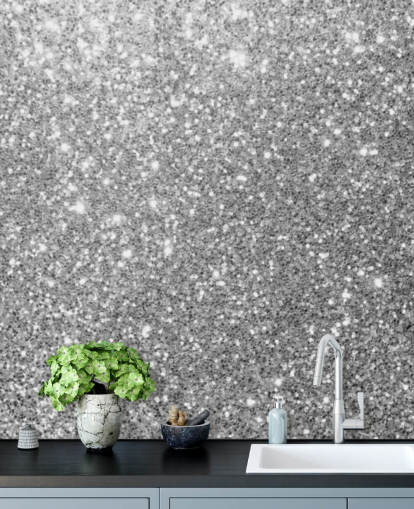 Papel pintado Brillo gris