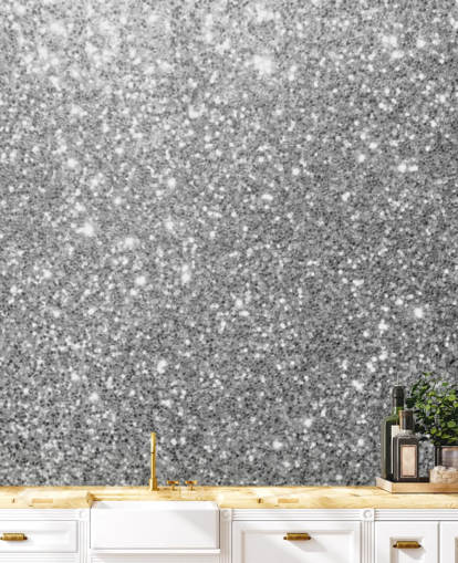 Grey Glitter Wallpaper