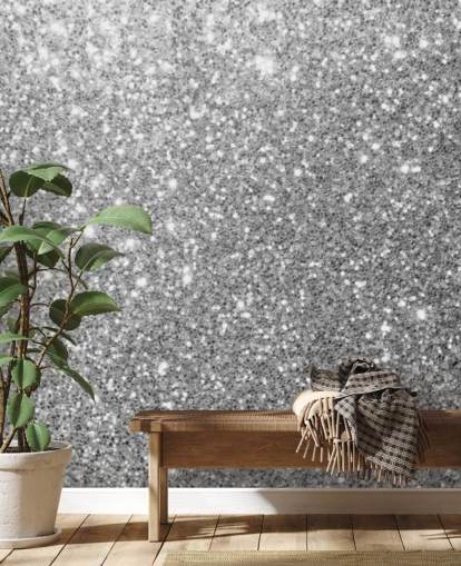 Grey Glitter Wallpaper