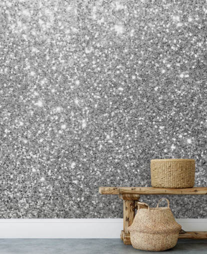 Papel pintado Brillo gris