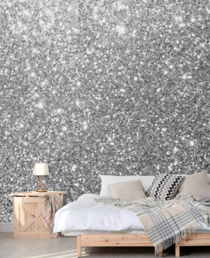 Grey Glitter Wallpaper
