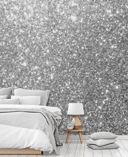 Papel pintado Brillo gris