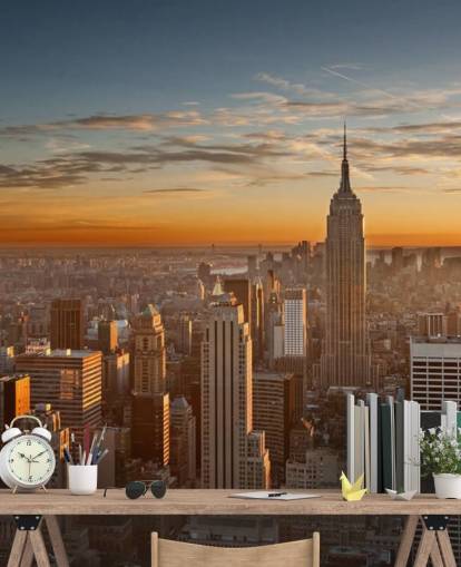 Empire State kaupunkikuvan seinämaalaus