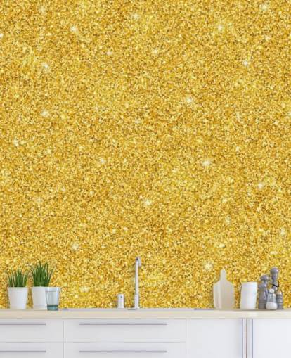 Carta da parati glitter oro