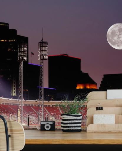 Carta da parati baseball di notte