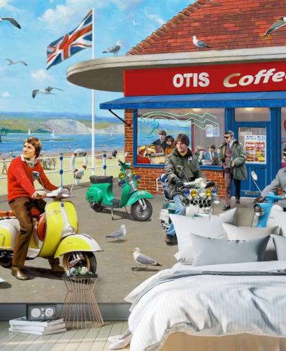 Mods Kaffeebar Fototapete 