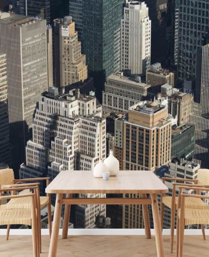 New Yorkin pilvenpiirtäjän seinämaalaus New Yorkin pilvenpiirtäjän seinämaalaus