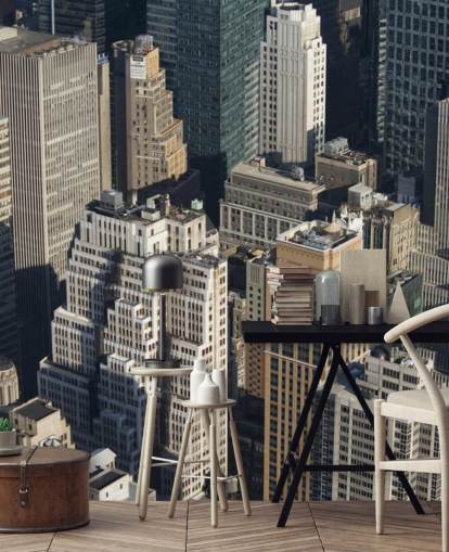 New York Skyskraper Veggmaleri New York Skyskraper Veggmaleri