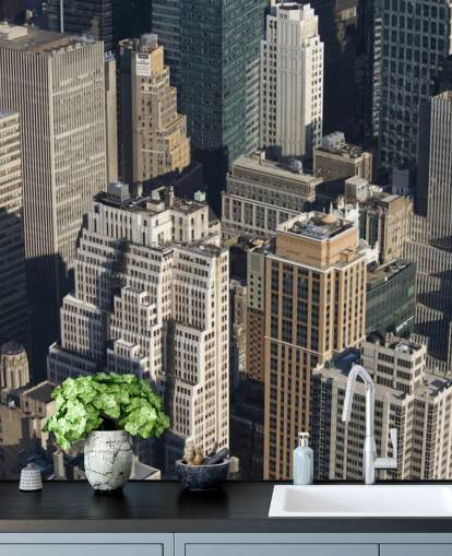 Decorazione murale con grattacielo di New York
