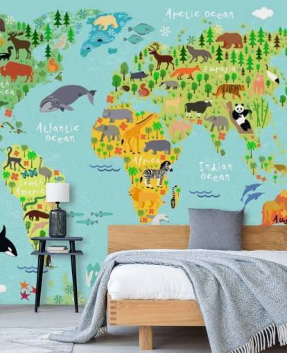 fondo de pantalla de mapa mundial animal
