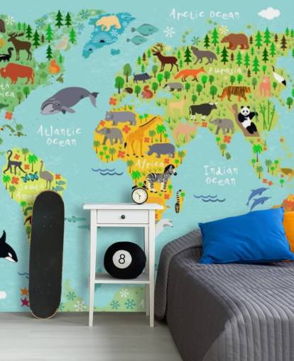 fondo de pantalla de mapa mundial animal