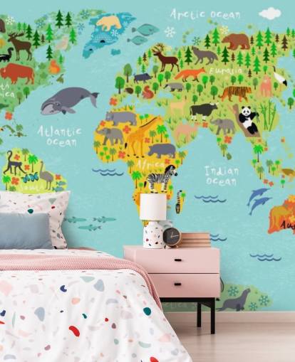 fondo de pantalla de mapa mundial animal