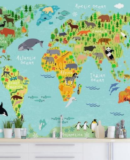 fondo de pantalla de mapa mundial animal
