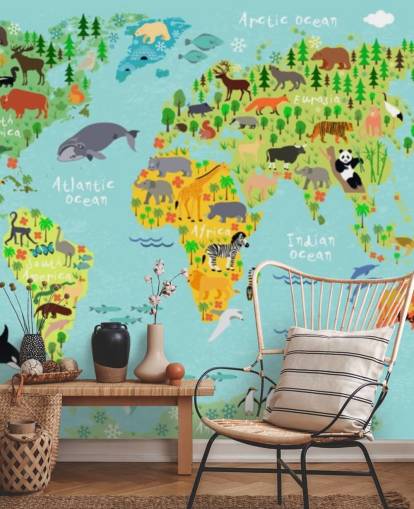 fondo de pantalla de mapa mundial animal