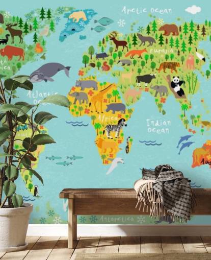 fondo de pantalla de mapa mundial animal