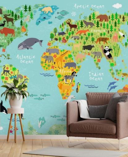 fondo de pantalla de mapa mundial animal