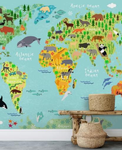 fondo de pantalla de mapa mundial animal