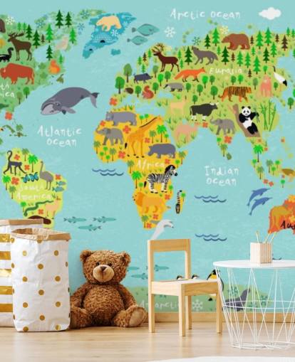 fondo de pantalla de mapa mundial animal