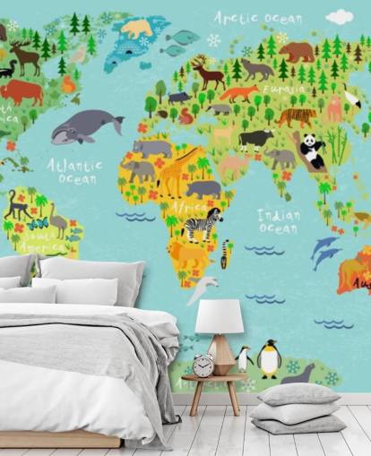 fondo de pantalla de mapa mundial animal