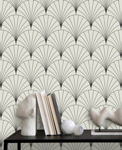 papel pintado blanco y negro