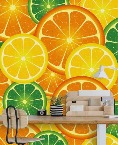 Slices of Citrus Fruits Wall Mural