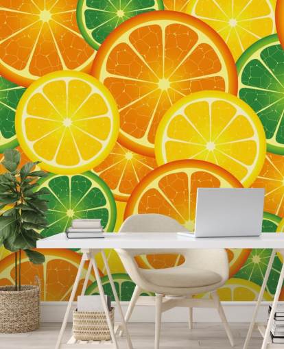 Slices of Citrus Fruits Wall Mural
